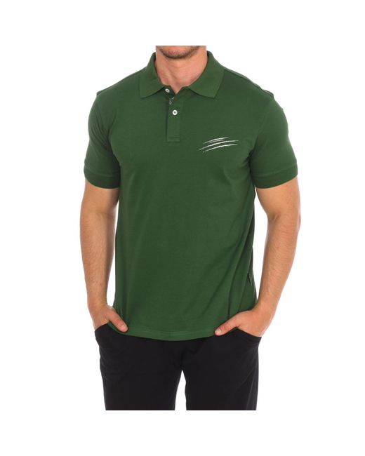 Philipp Plein Green Pips504 Short-Sleeved Polo Shirt for men
