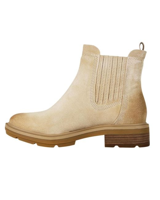 Timberland Natural Ladies Brimfield Suede Block Heel Chelsea Boots (Light)