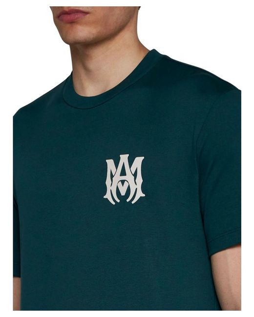 Amiri Ma Core Logo Bedrukt T-shirt In Regenwoudgroen in het Green voor heren