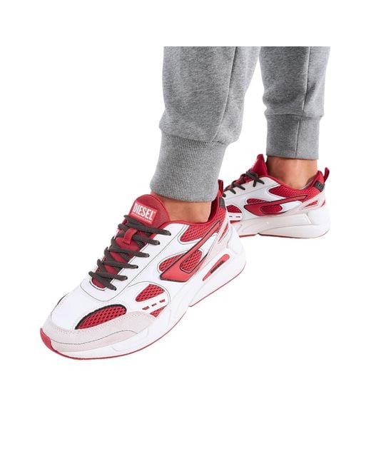 DIESEL Red S-Serendipity Lace Up Sports Sneaker for men
