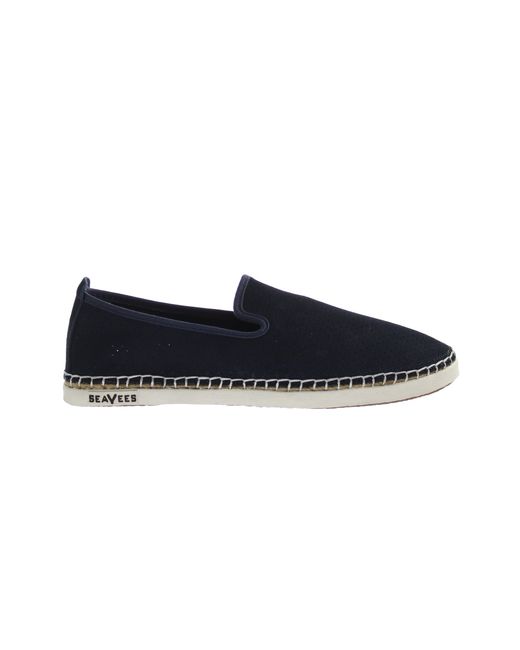 Seavees Black Ocean Park Slip-On Suede Leather Espadrilles