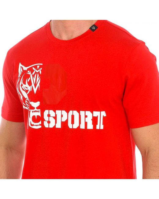 Philipp Plein Red Tips410 Short Sleeve T-Shirt for men