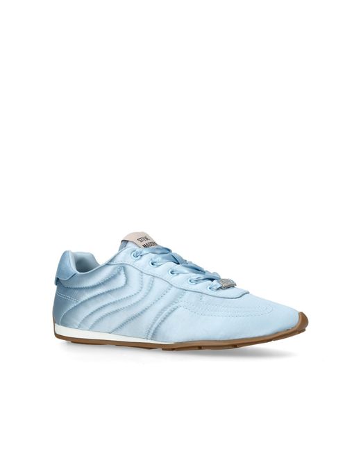 Steve Madden Blue Satin Abbi Sneakers