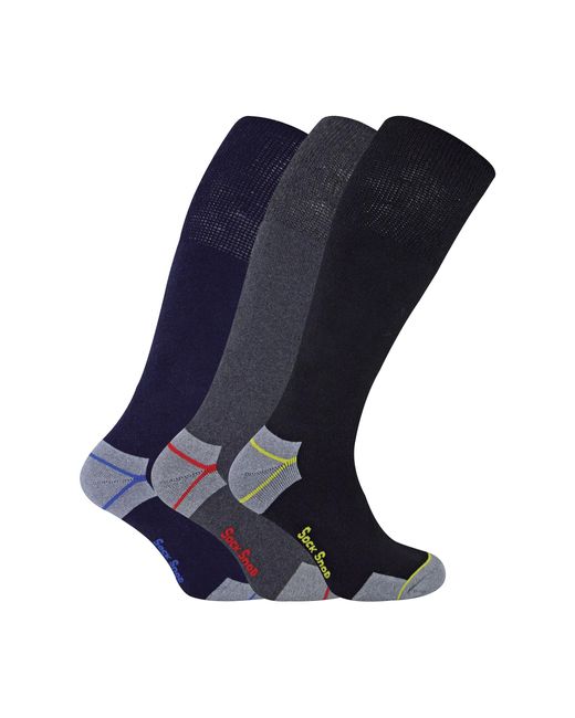 Sock Snob Blue 3 Pairs Long Knee High Work Socks for men