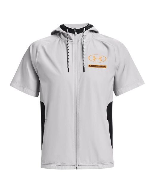 Under Armour Gray Evolution Woven Hoodie Top for men