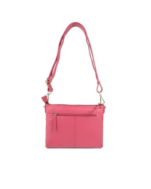 Jones Bootmaker Pink Wynne Leather Crossbody Bag