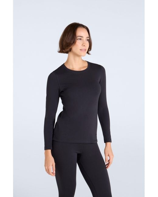 Mountain Warehouse Blue 'Blaze' Thermal Top Warm Cosy Base Layer Long Sleeve Tee Cotton