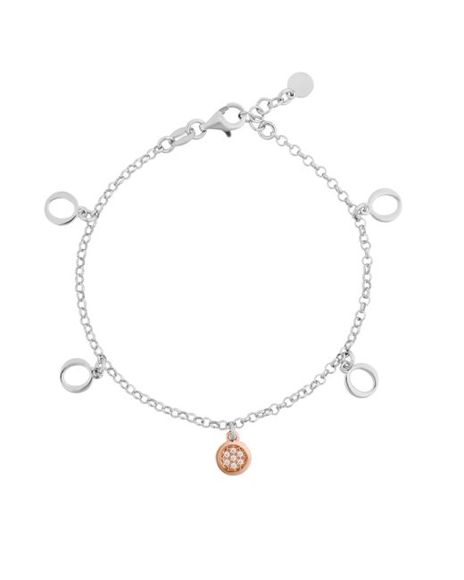 Orphelia White 'Maite' 925 Sterling Set: Chain + Bracelet + Earrings