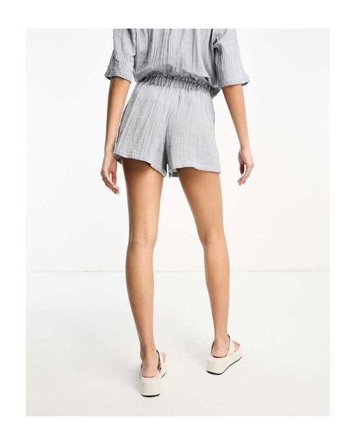 ASOS White Cheesecloth Flippy Short