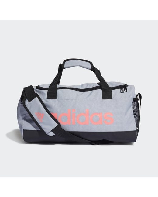 Adidas Blue Essentials Logo Duffel Bag Extra Small