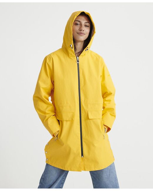 Superdry Yellow Hydrotech Waterproof Mac Jacket