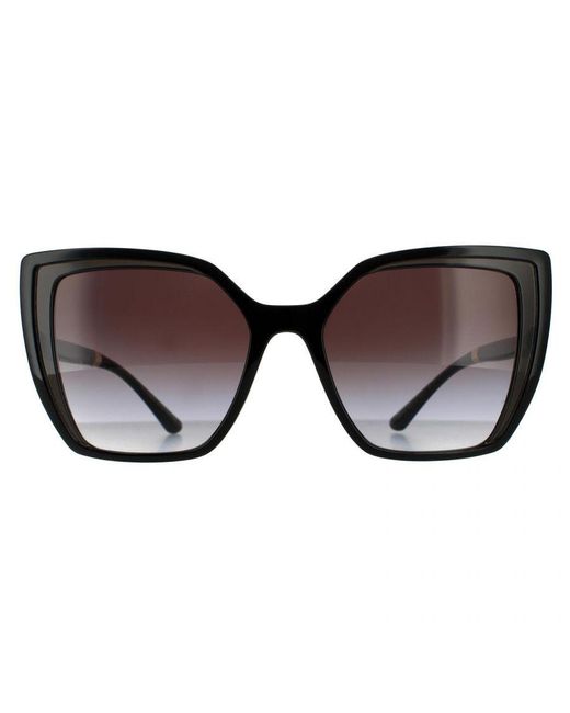 Dolce & Gabbana Brown Square On Transparent Dark Gradient Sunglasses