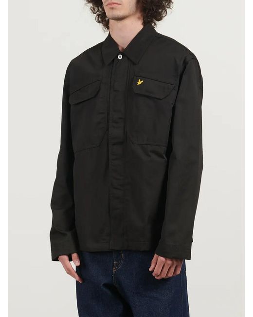 Lyle & Scott Black Jet Multi Pocket Overshirt for men