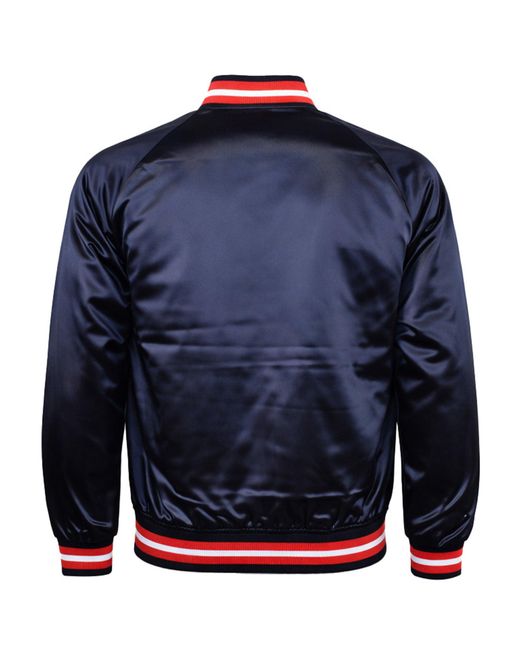 Mitchell & Ness Blue Nba Chicago Bulls Lightweight Satin Jacket for men