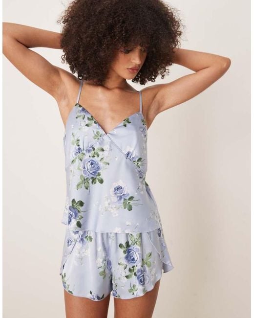 Abercrombie & Fitch Blue Tie Up Pyjama Cami Top