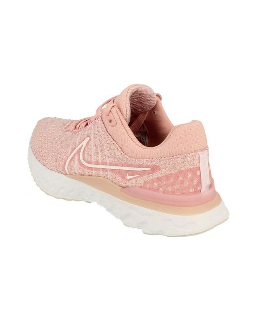 Nike Pink S React Infinity Run Fk 3 Running Trainers Dd3024 Sneakers Shoes