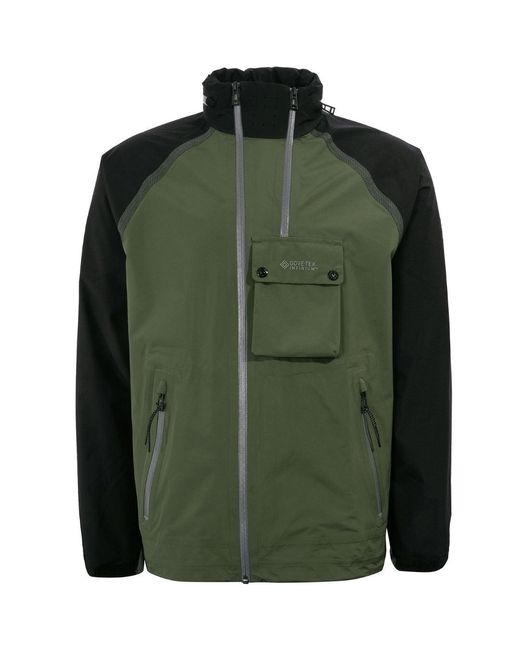 Belstaff Green Solid Twin Pewter Waterproof Track Jacket for men