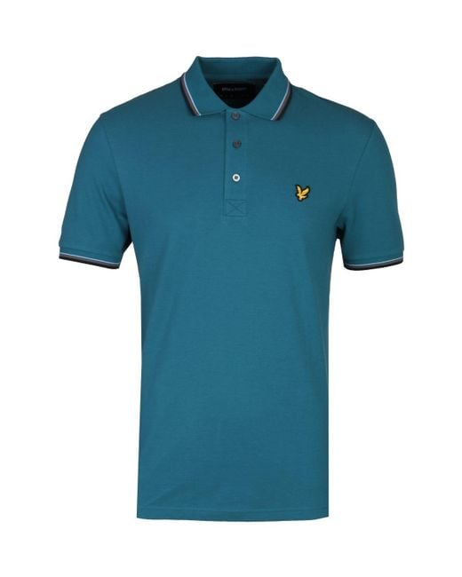 Lyle & Scott Herren-Poloshirt Mit Spitze in Blue für Herren