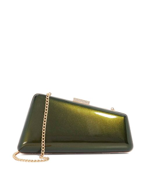 Dune Green Balancing Asymmetric Clutch Bag
