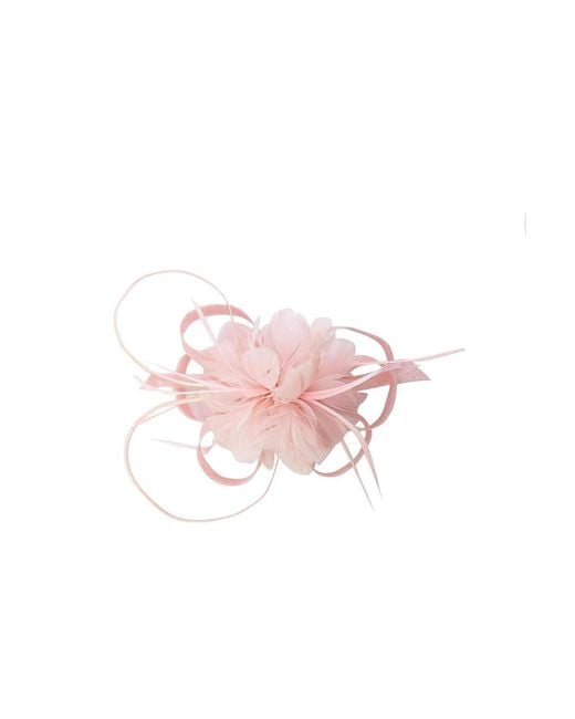 SVNX Natural Floral Feather Fascinator With Loops