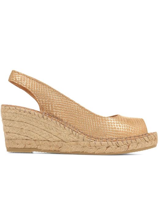 Jones Bootmaker Natural Rosanna Slingback Wedges
