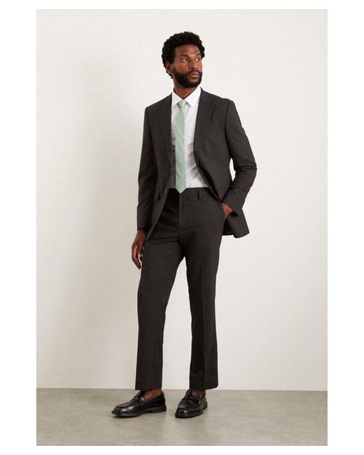 Burton White Tailored Fit Essential Suit Trousers for men