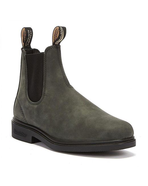 Blundstone Black Chelsea Dress Rustic Boots Leather for men