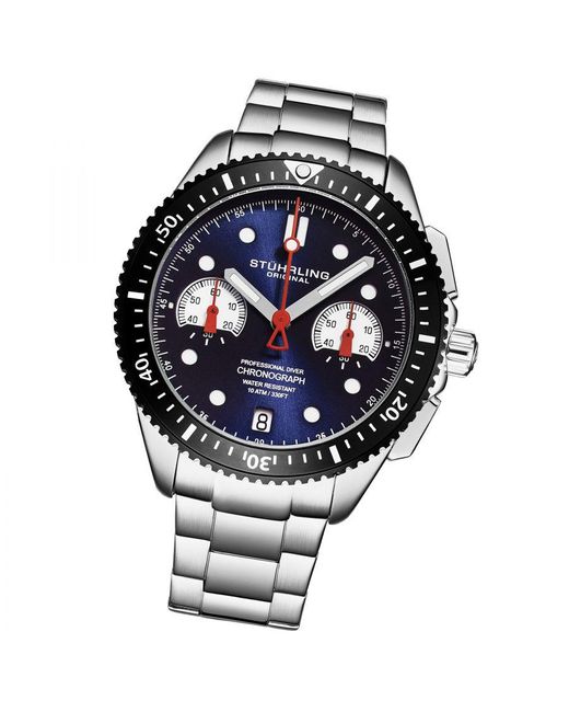 Stuhrling Gray Velocity 4016 Quartz 42Mm Chronograph for men