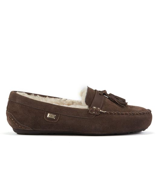 Australia Luxe Brown Hamilton Burnt Moccasins for men
