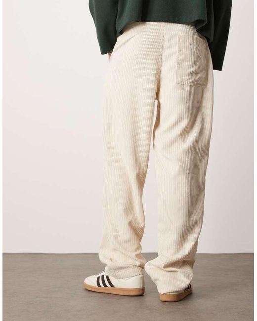 ASOS Natural Straight Fit Cord Trouser for men