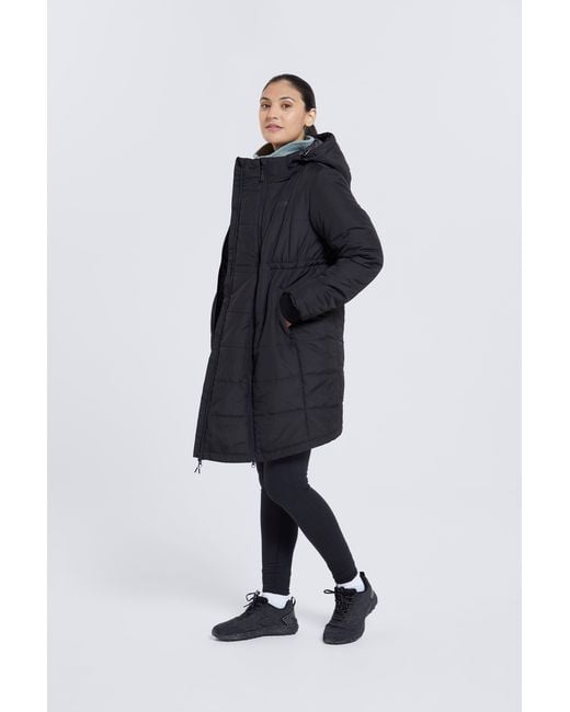 Mountain Warehouse Blue 'Amethyst' Long Padded Maternity Jacket Water Resistant Winter Coat