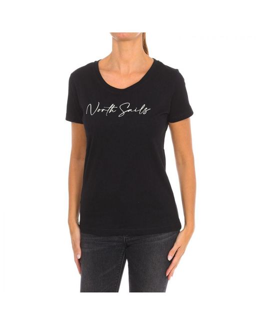 North Sails Black Womenss Short Sleeve T-Shirt 9024330