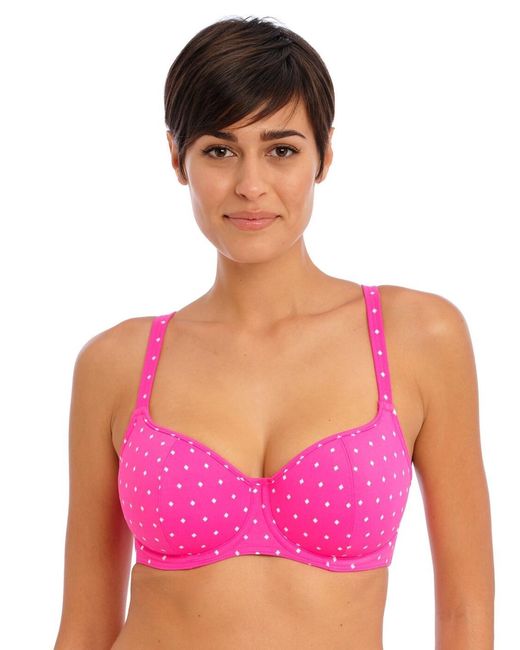 Freya Pink Jewel Cove Sweetheart Bikini Top