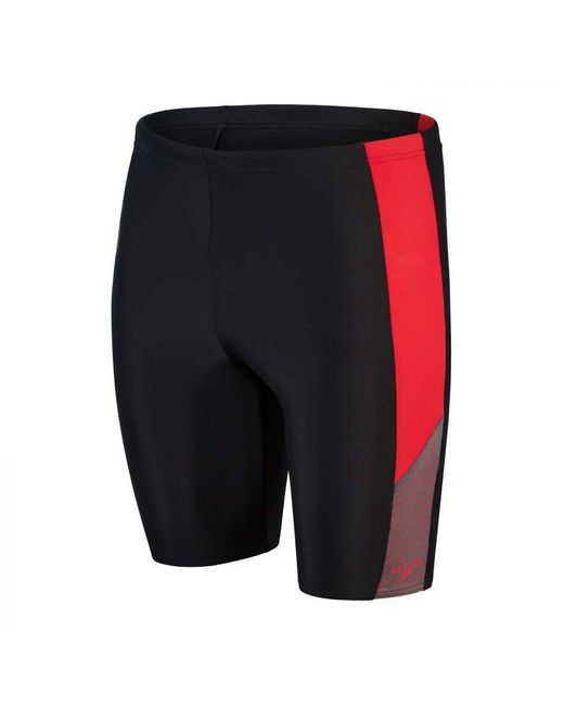Speedo Dive Jammer Shorts In Zwart-rood in het Blue voor heren