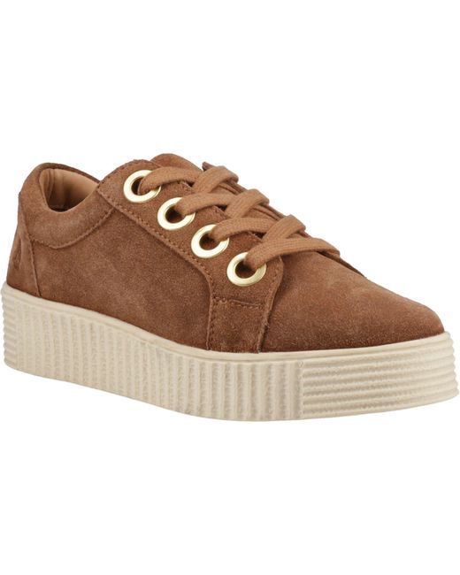 Hush Puppies Brown Tamsin Suede Trainers