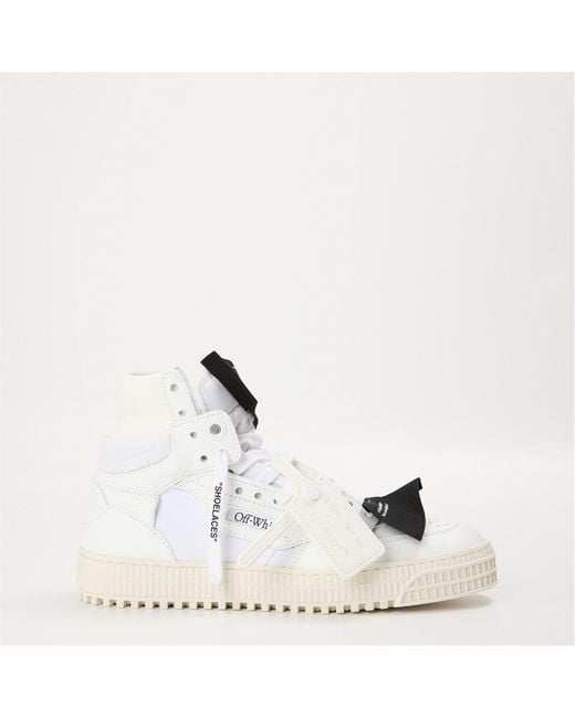 Off-White c/o Virgil Abloh White Off 3.0 Hi Top Lettering Lace-Up Sneakers