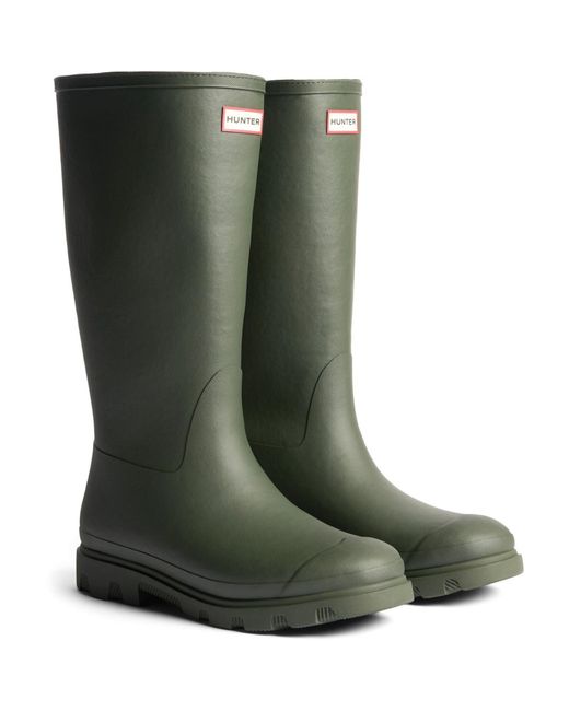 Hunter Green Downpour Tall Insulated Boot Rubber Dark Wellington Boots for men