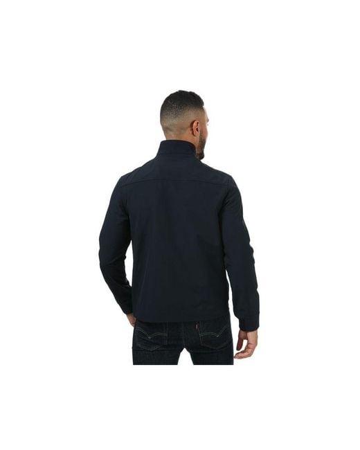Lyle & Scott Blue And Funnel Neck Softshell Jacket for men