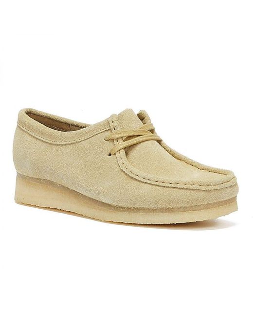 Clarks White Wallabee Suede Shoes