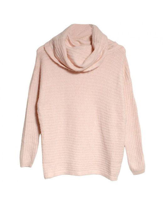 Reserved Footwear Pink Ribbed Roll Neck Jumper
