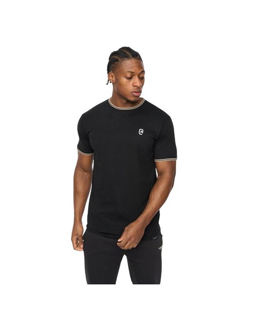 Crosshatch Black Preece T-Shirt Cotton for men