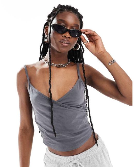 Collusion Gray V-Neck Cami