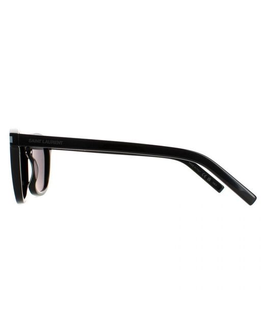 Saint Laurent Black Round Smoke Sl28
