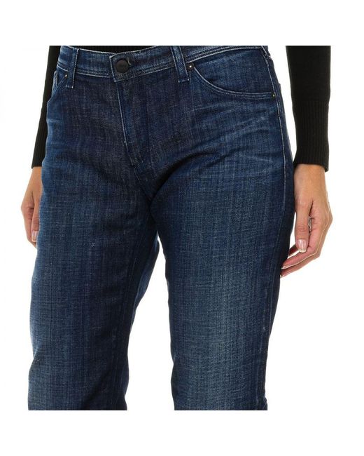 Armani Blue Long Worn Effect Denim Pants 6Y5J28-5D30Z