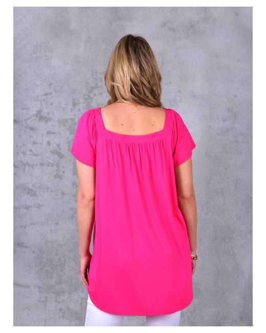 Live Unlimited Pink Square Neck Jersey Tunic