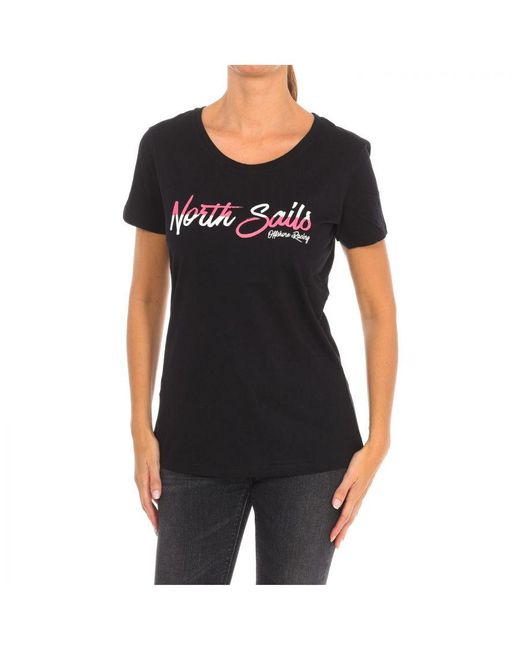 North Sails Black Womenss Short Sleeve T-Shirt 9024310