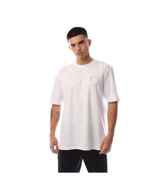 Marshall Artist White Chevron Graphic Crew Neck Short Sleeve T-Shirt for men