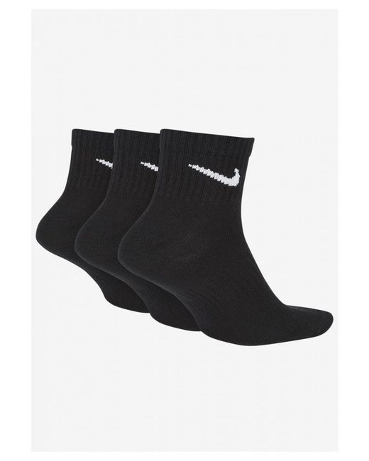 Nike Black Dry Cushion Everyday 3 Pairs Ankle Socks for men