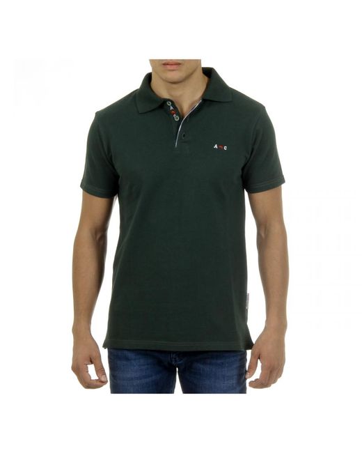 Andrew Charles by Andy Hilfiger Green Polo Short Sleeves Semelo Cotton for men
