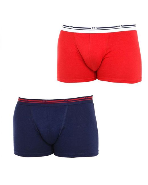 Dim Red Pack-2 Boxers Cotton Stretch